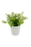 White Small Pot Realistic Artificial Plant